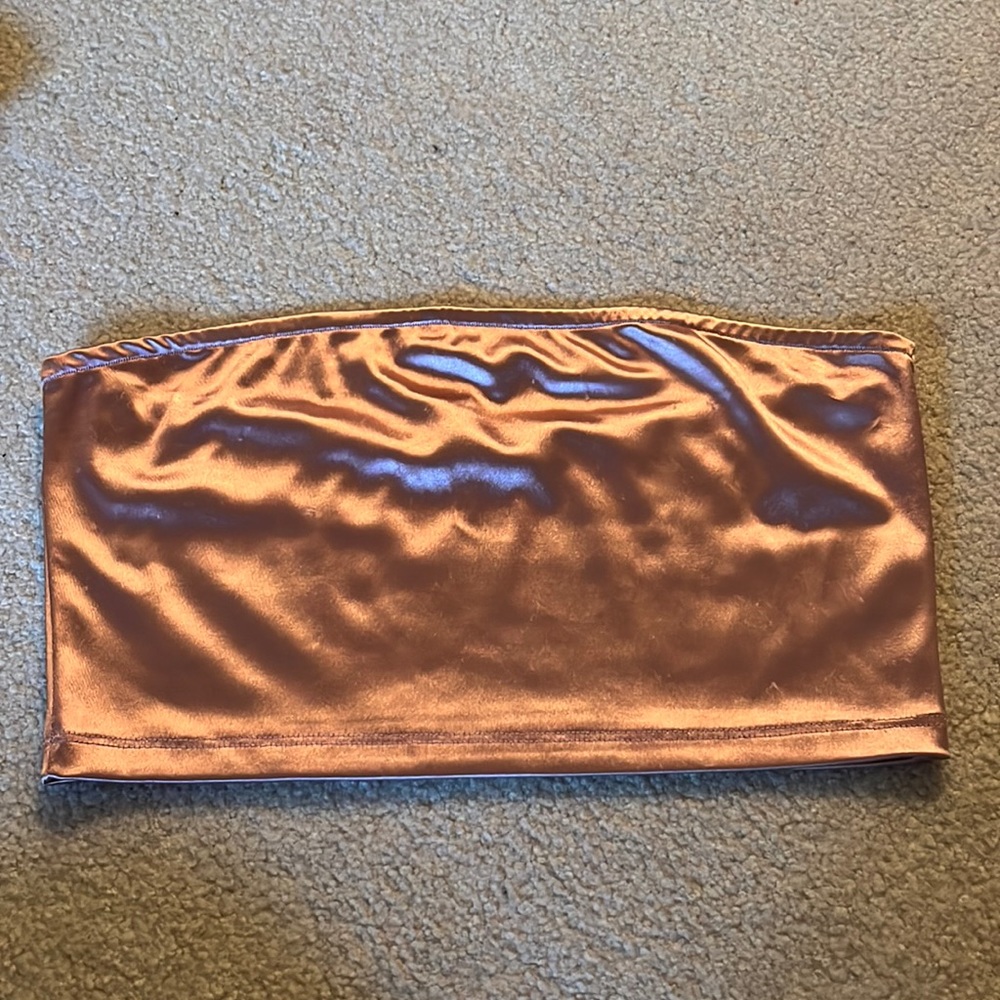 Pink Shiny Tube Top - Picture 2 of 5